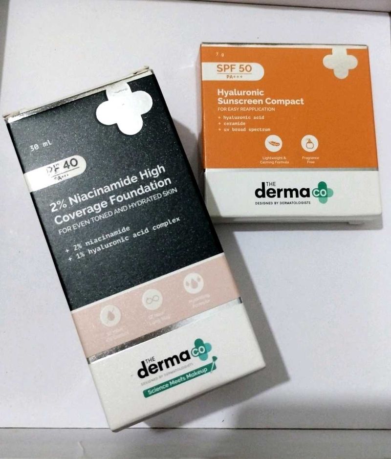 The Derma Co. Foundation &amp; Compact with SPF