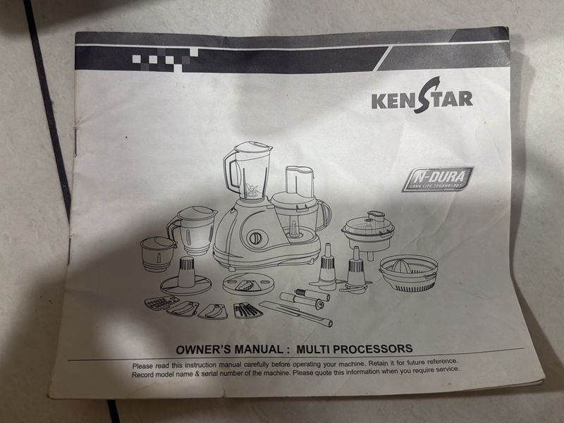 Kenstar Multi Processor Manual