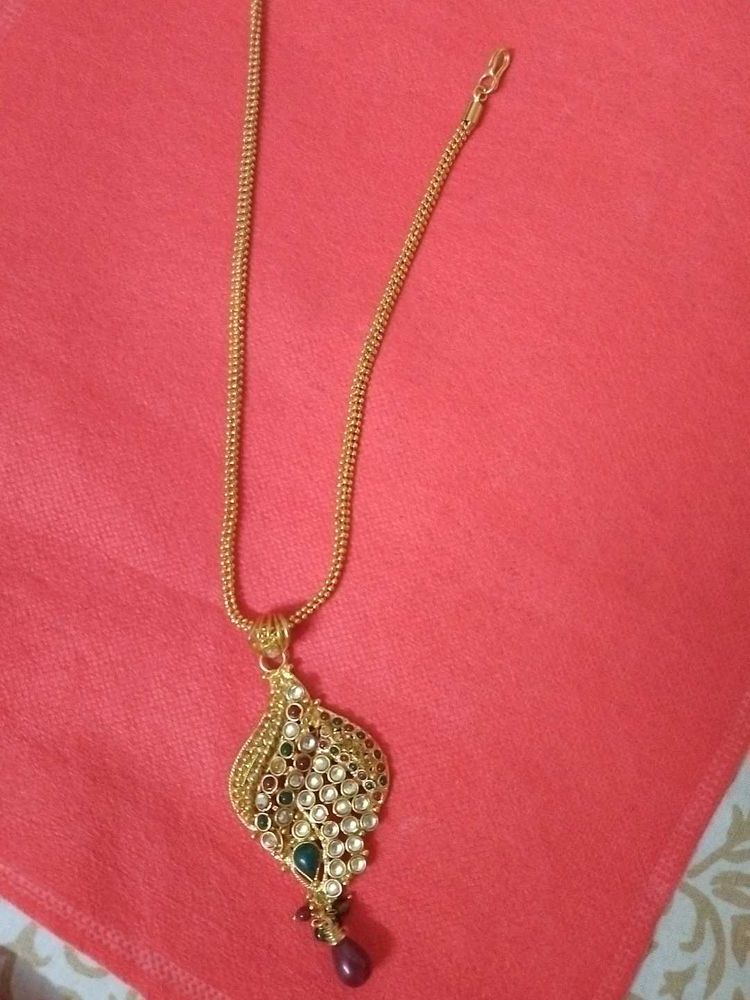 Gold-Tone Pendant Necklace
