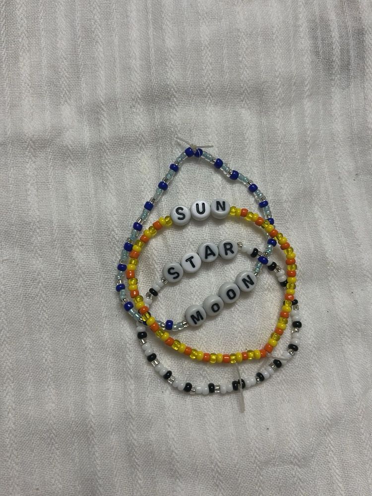 Beaded Bracelets "SUN STAR MOON"