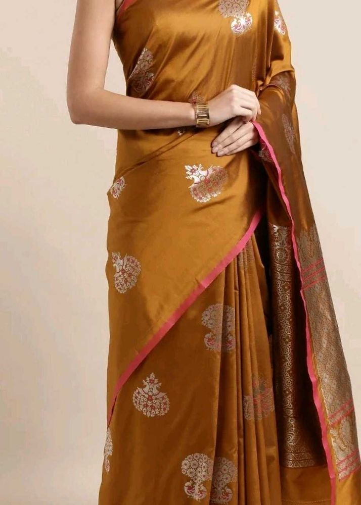 Mustard Silk Saree