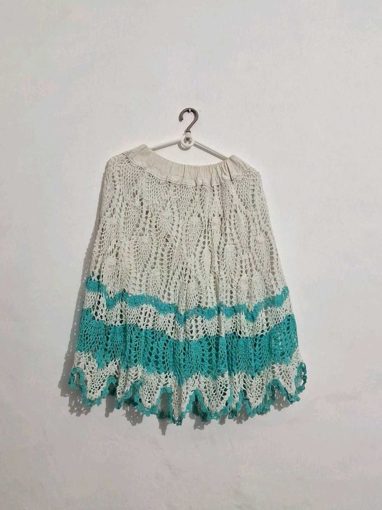 Boho Crochet Lace Midi Skirt