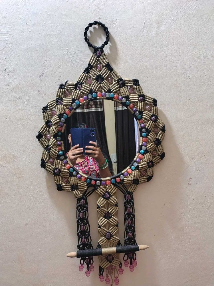 Boho Macrame Wall Mirror
