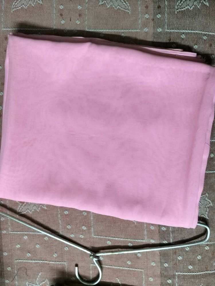 Plain 🩷 Pink Daily Wear Saree