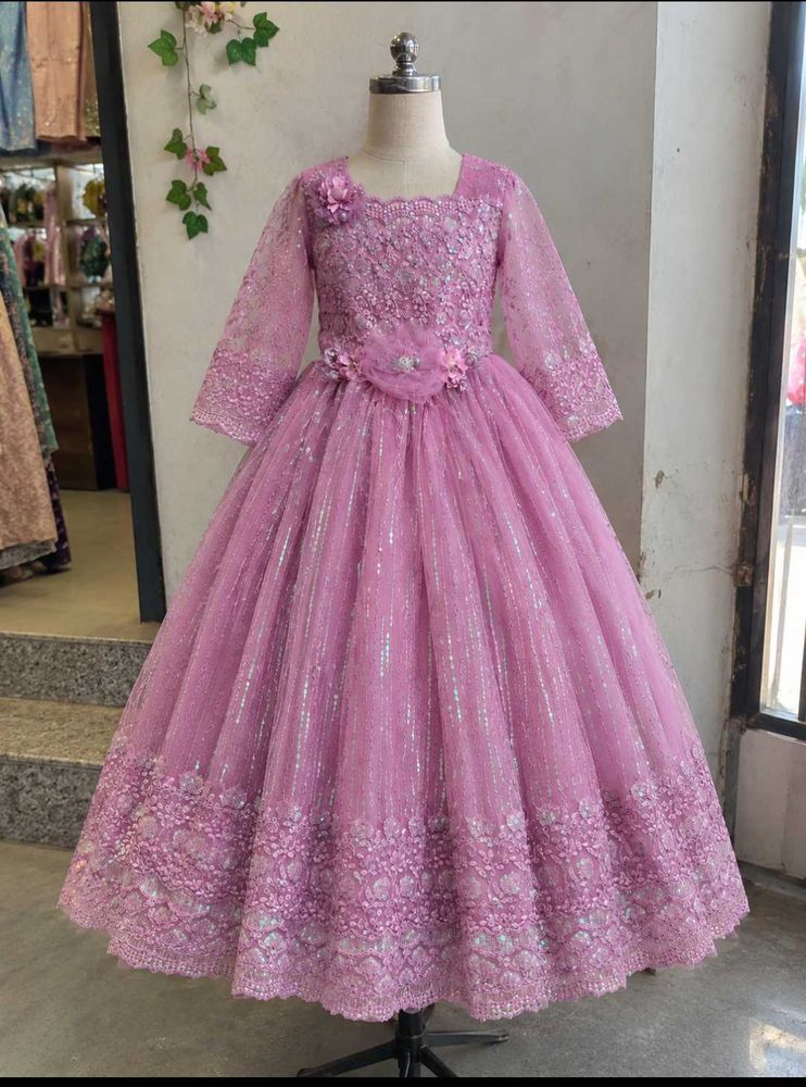 Sparkling Magenta Pink Princess Gown
