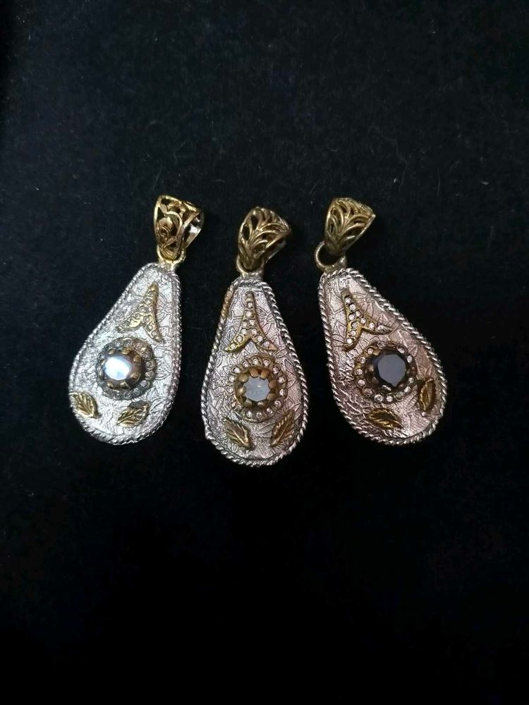Combo Of Victorian Teardrop Pendant