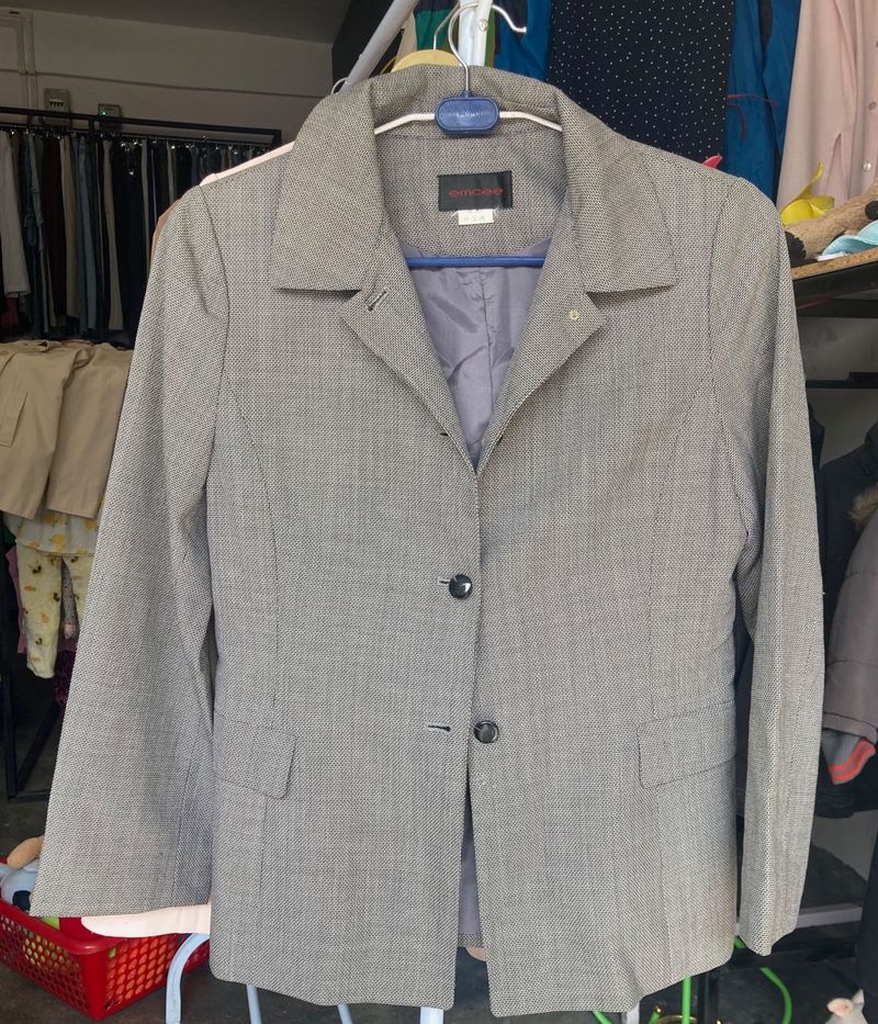 Classic Grey Blazer for Women