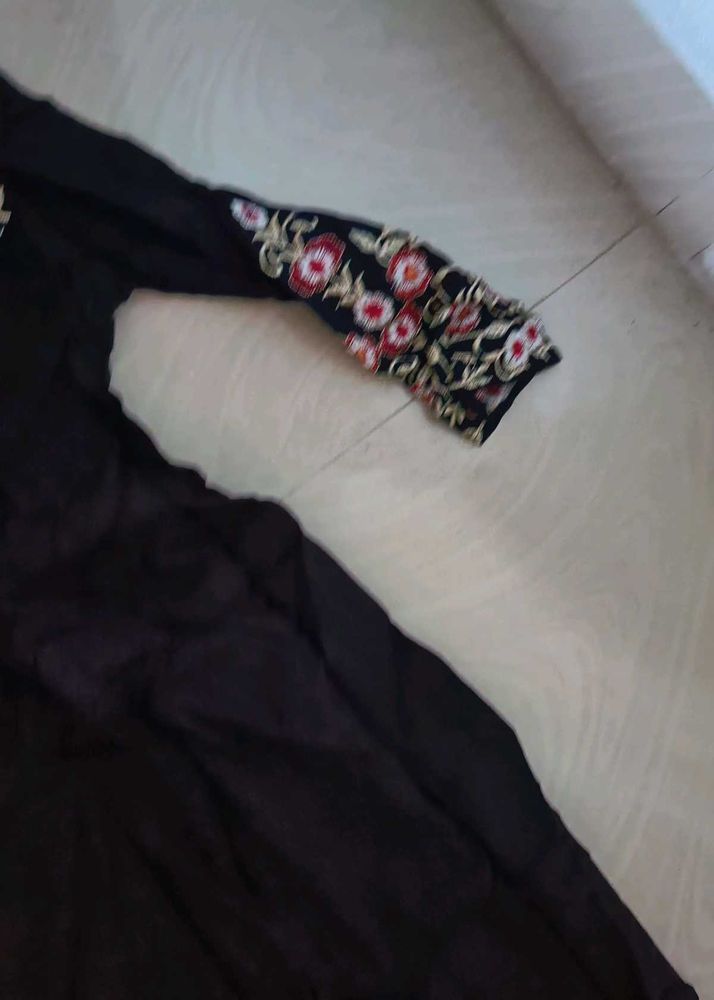 Embroidered Black Kurta