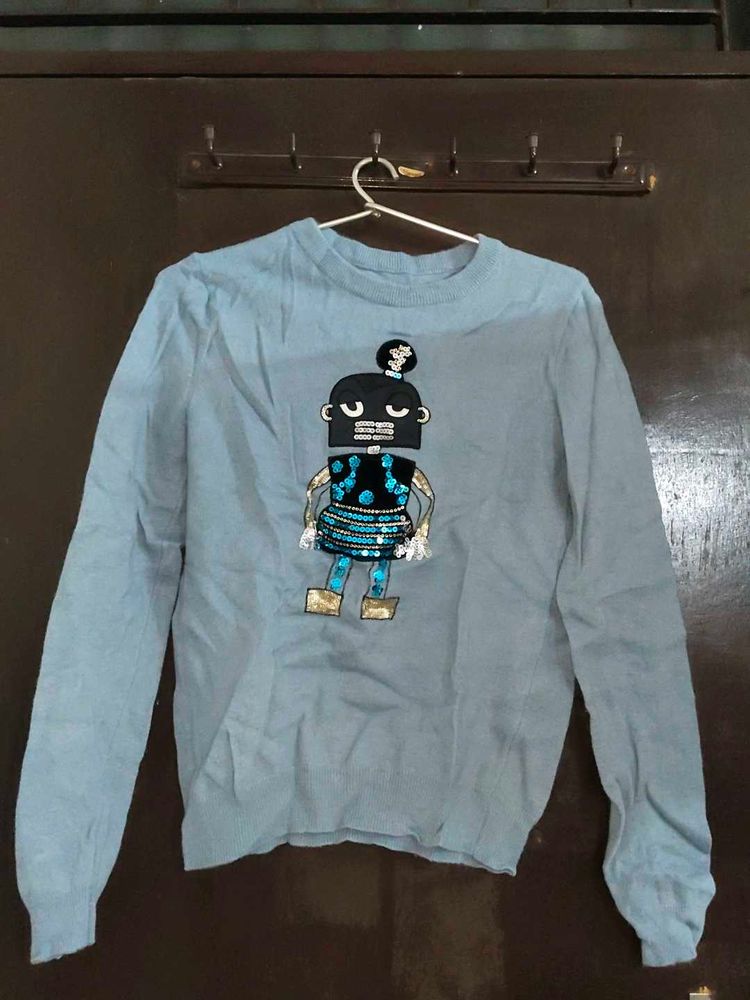 Cute Robot Graphic Sweater