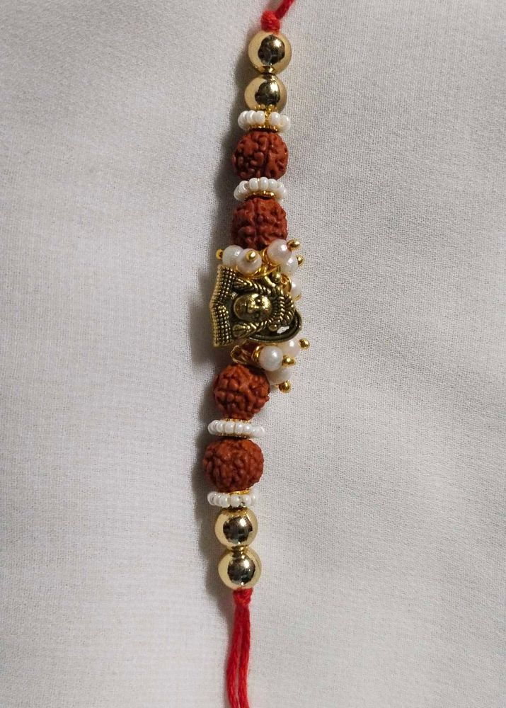 Ethnic Rudraksha Rakhi Bracelet