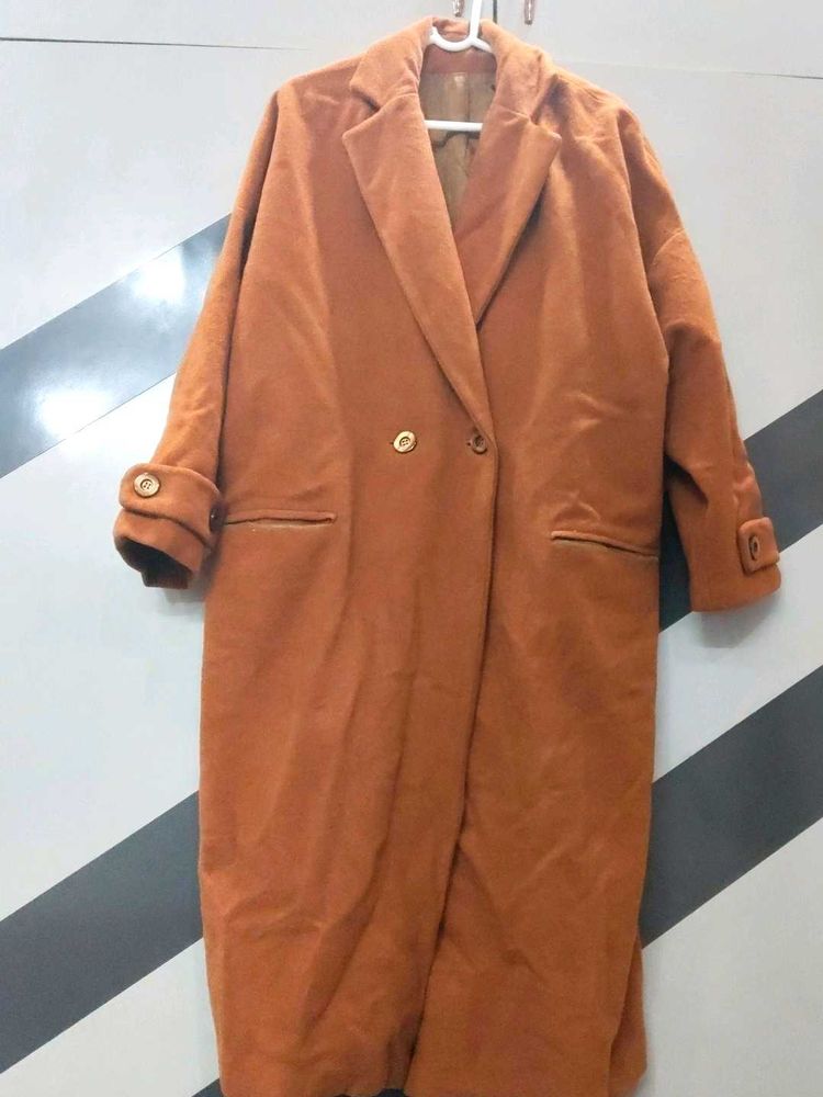 Elegant Longline Double-Breasted Coat