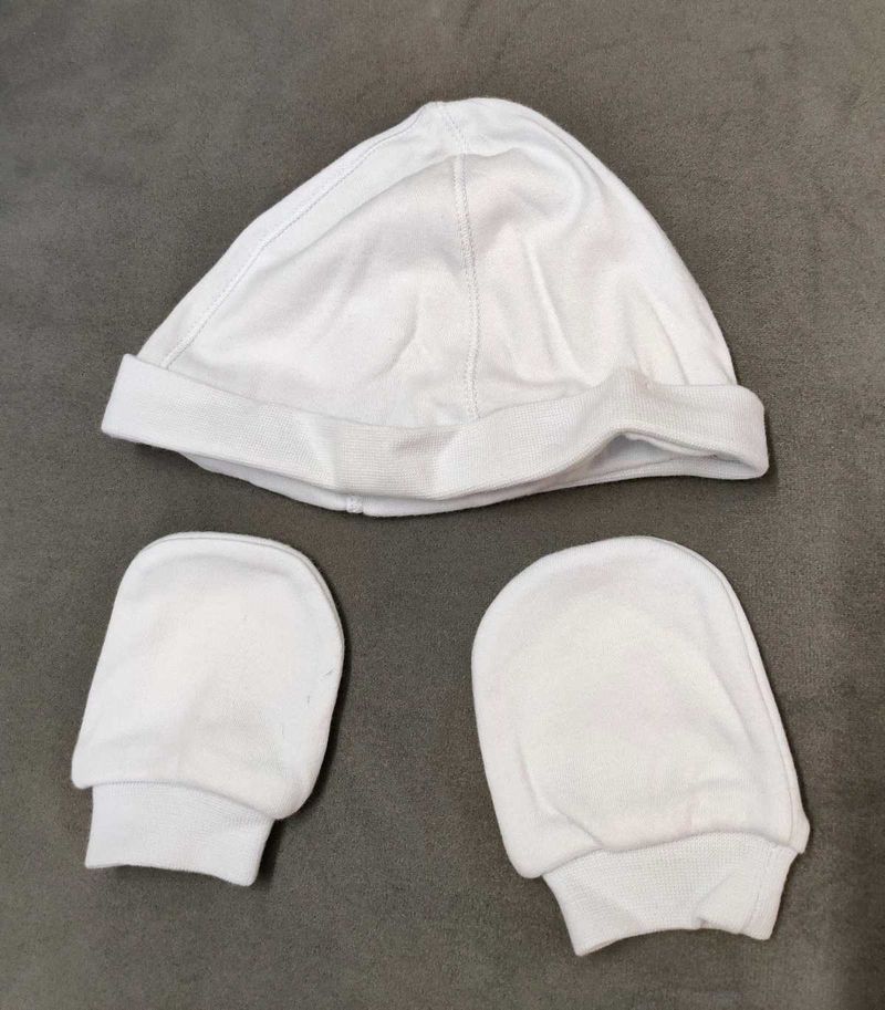 Mothercare kids cap and Mittens Set