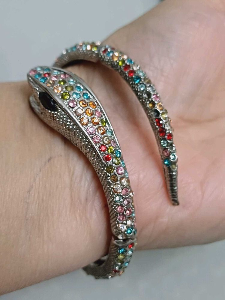 Sparkling Snake Bangle Bracelet