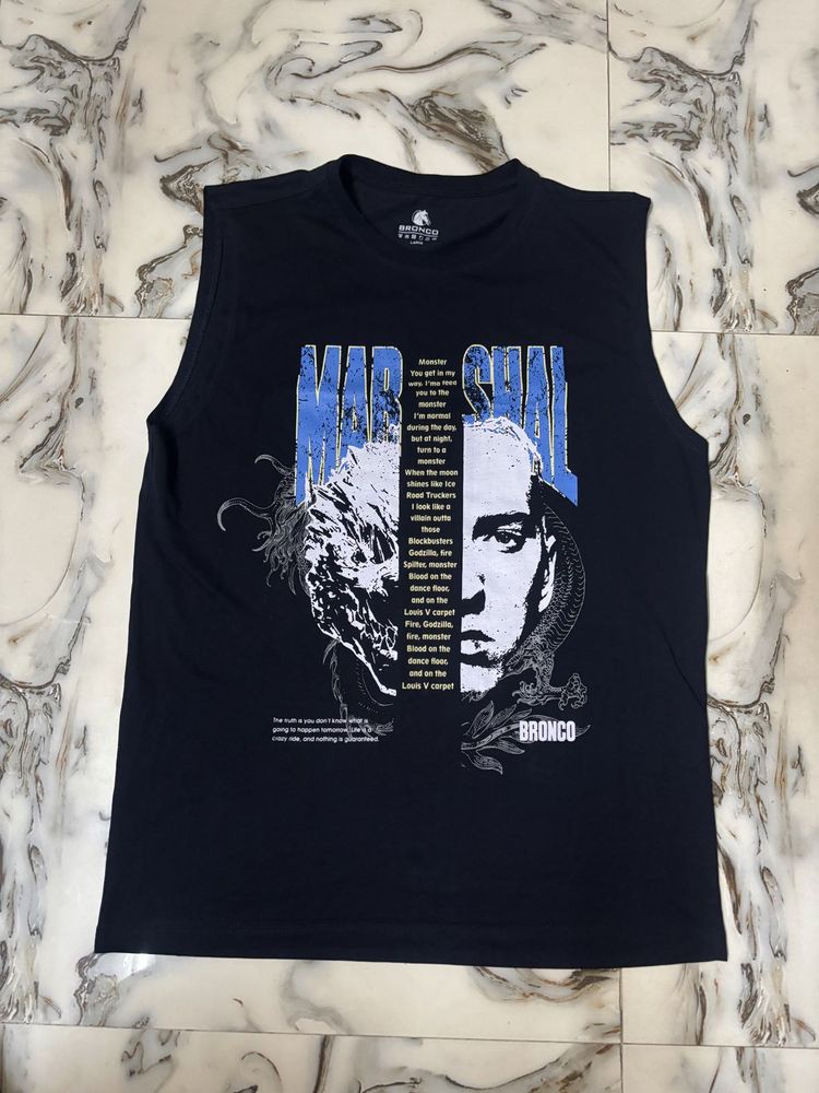 Men's Graphic Print Sleeveless T-Shirt