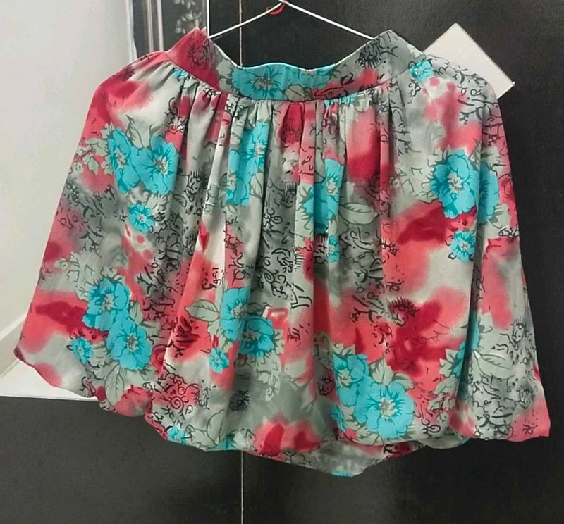 Floral Mini Skirt