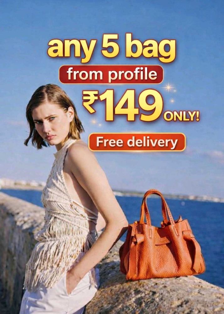 Chic Orange Leather Handbag