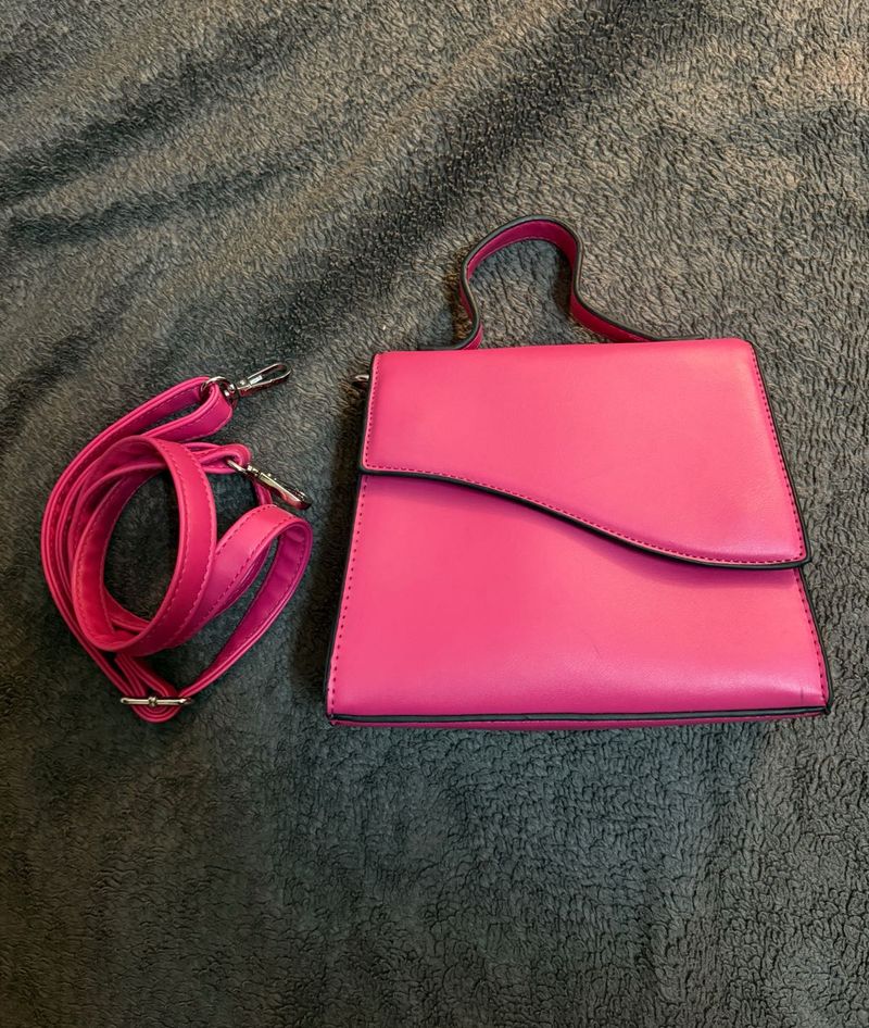 brand new Barbie pink bag with crossbody strap