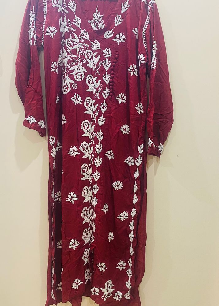 Red Kurta Set
