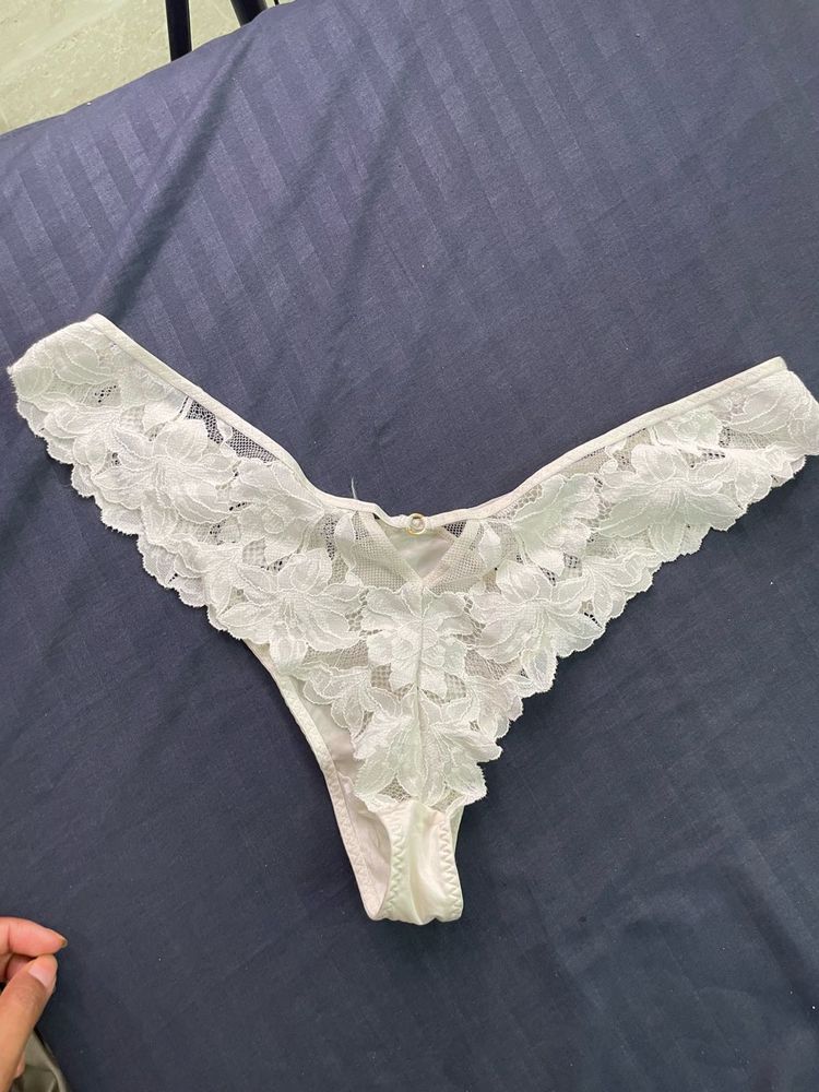 Lace Trim Thong Panty