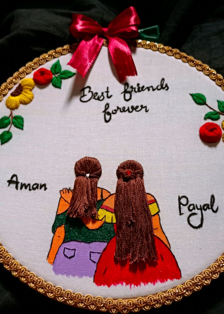 Best Friend Embroidery Design