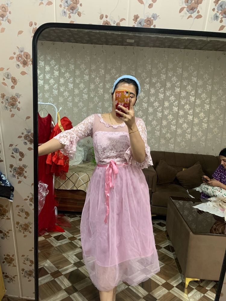 Pink Lace and Tulle Dress❤️🧚🏻‍♀️🎀