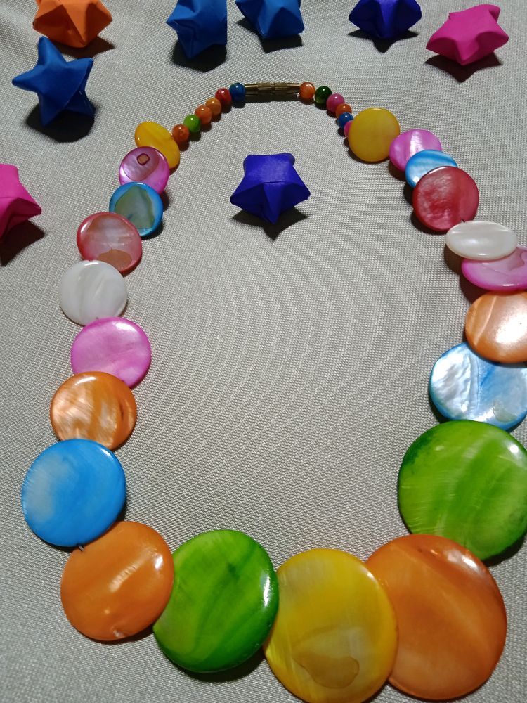 multicoloured jewellery necklace