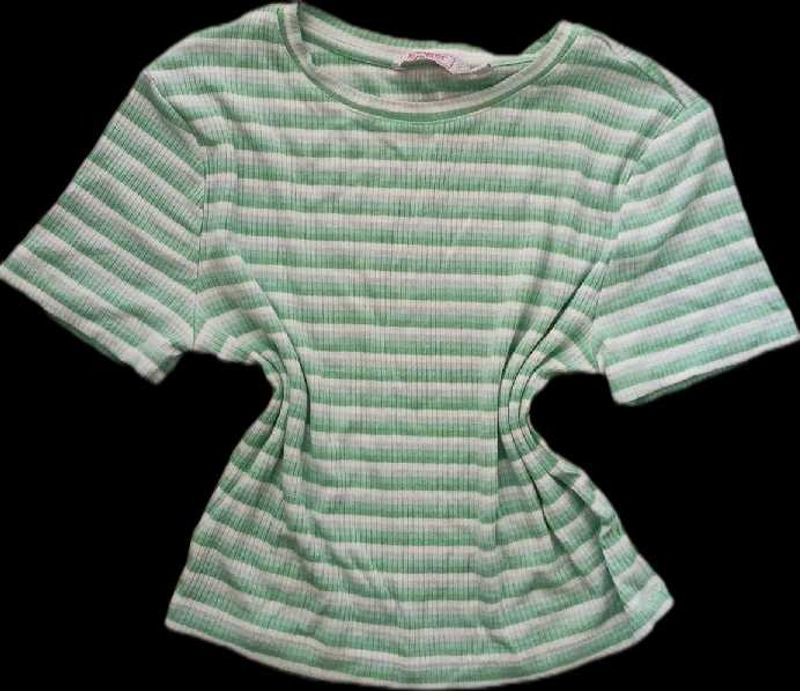 Striped tight fit crop top