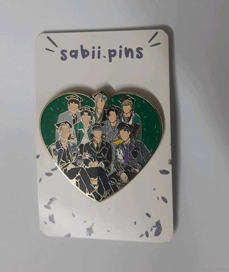 Heart-shaped Kpop Ateez Enamel Pin
