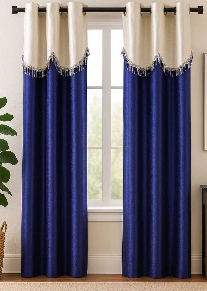 Elegant Blue Curtains new ( pack of 2)