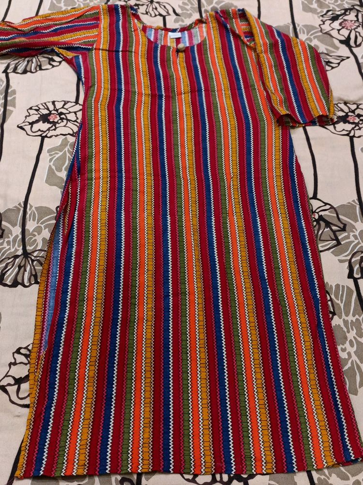 Multicolored Straight Kurti