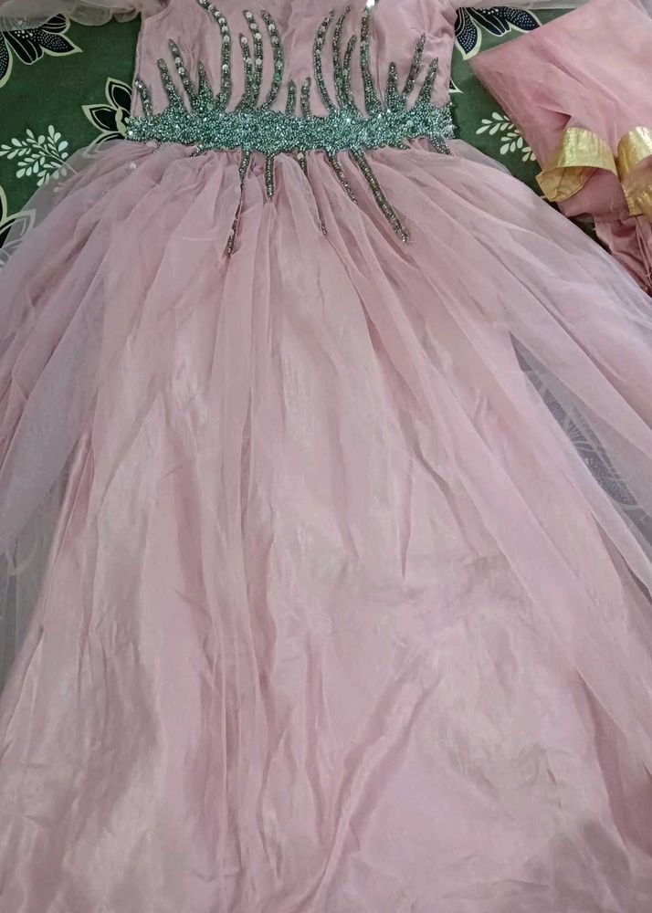 Stunning Pink Embellished Gown