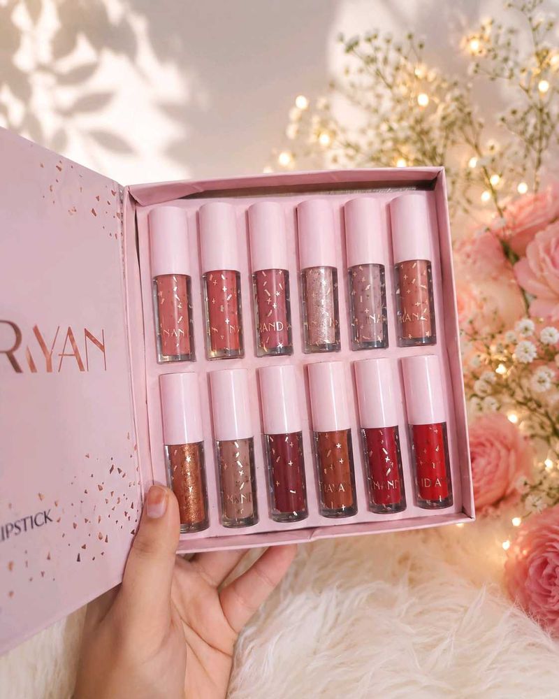 my nandiayan liquid lipstick set of 12
