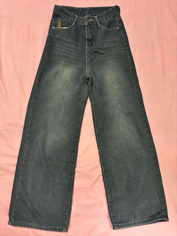 Wide Leg Denim Jeans