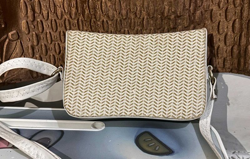 Sparkly Chevron Crossbody Bag