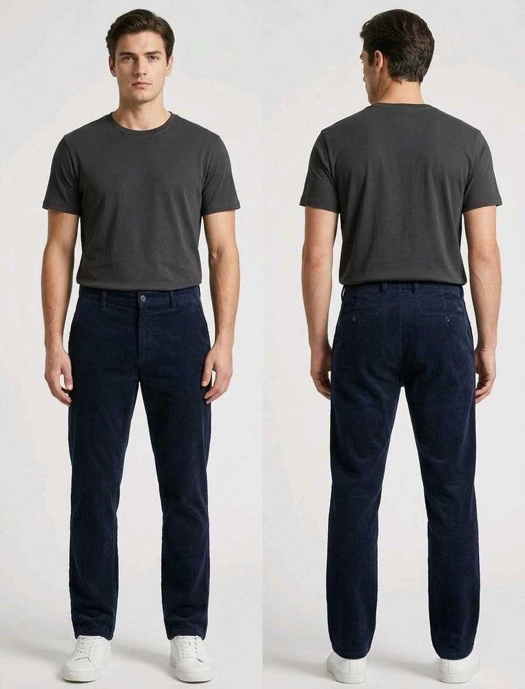 Men's Navy Corduroy Pants