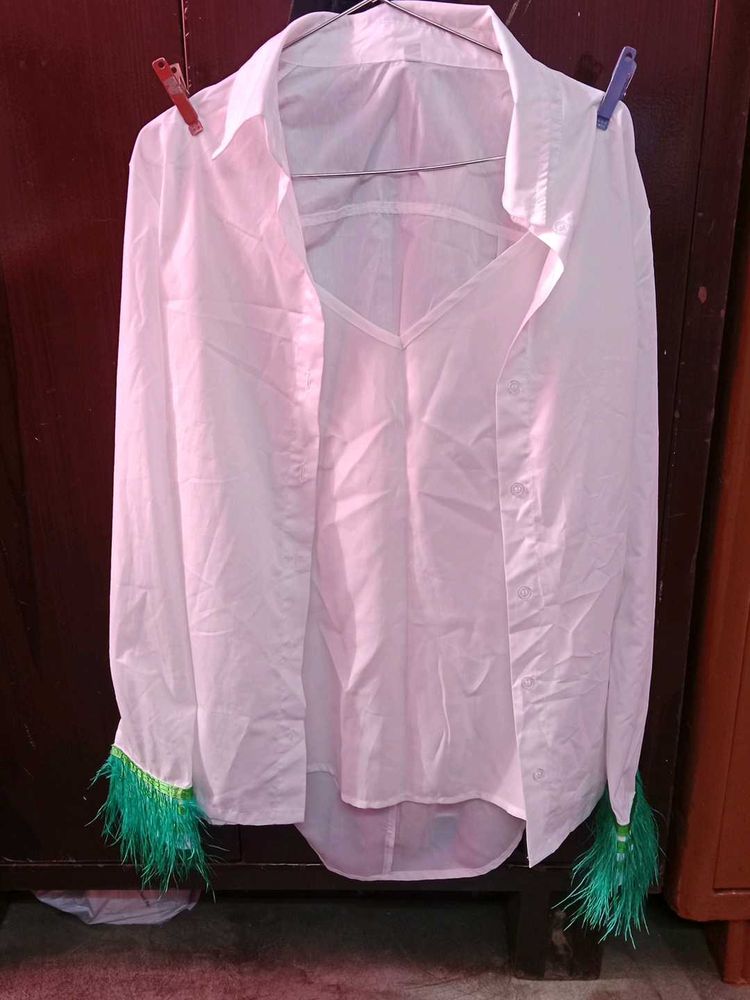 RIVER ISLAND Women's White Shirt With Slip