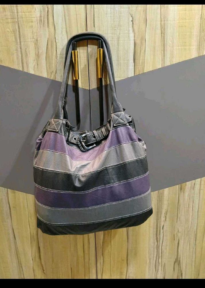 Striped Hobo Bag