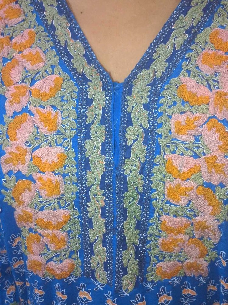 Embroidered Blue Tunic