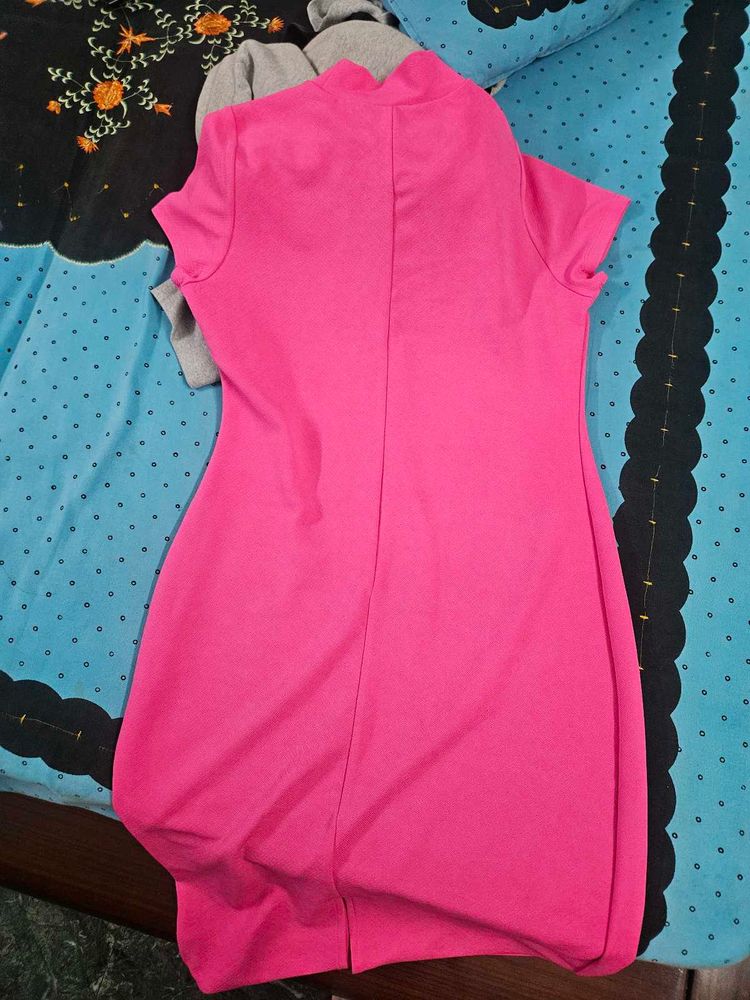Vibrant Pink Cap Sleeve Dress