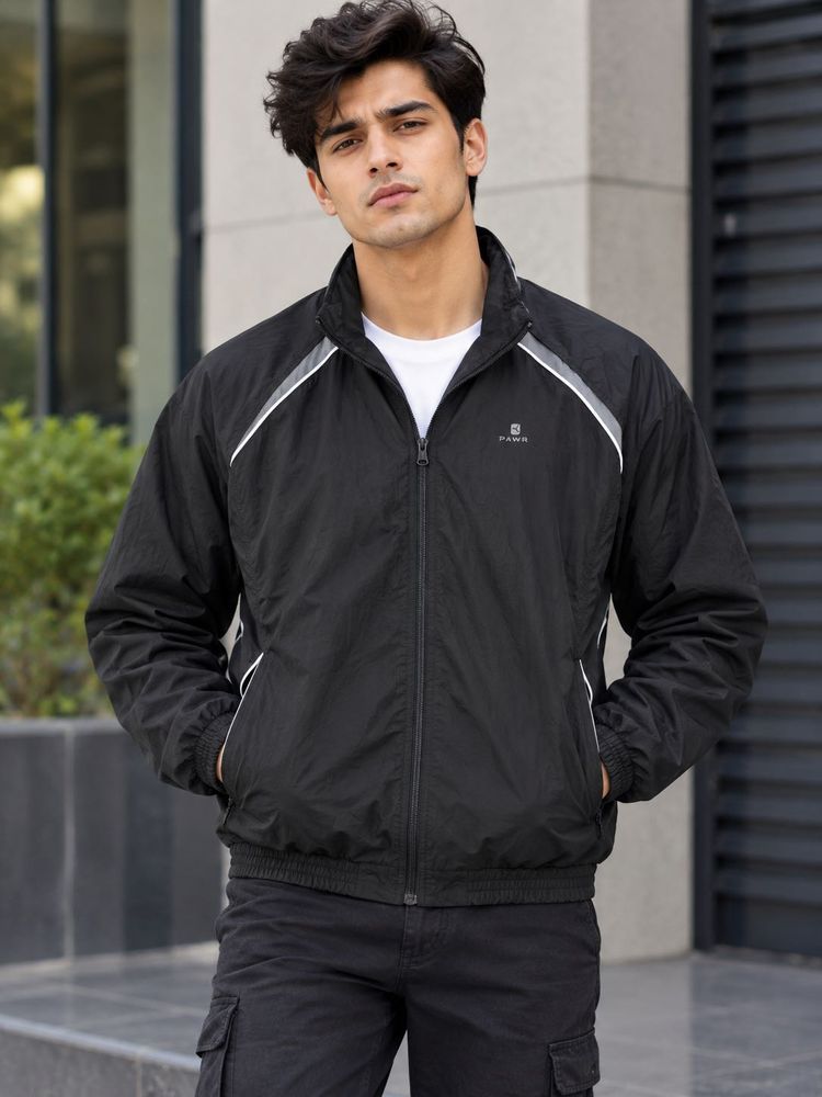 Men's Black Track Jacket