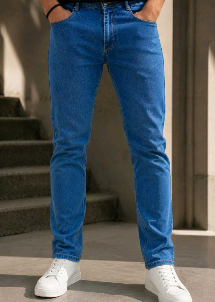 Men's Blue Denim Jeans | Slim Fit | Wai