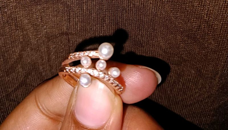 Pearl &amp; Crystal Accented Ring
