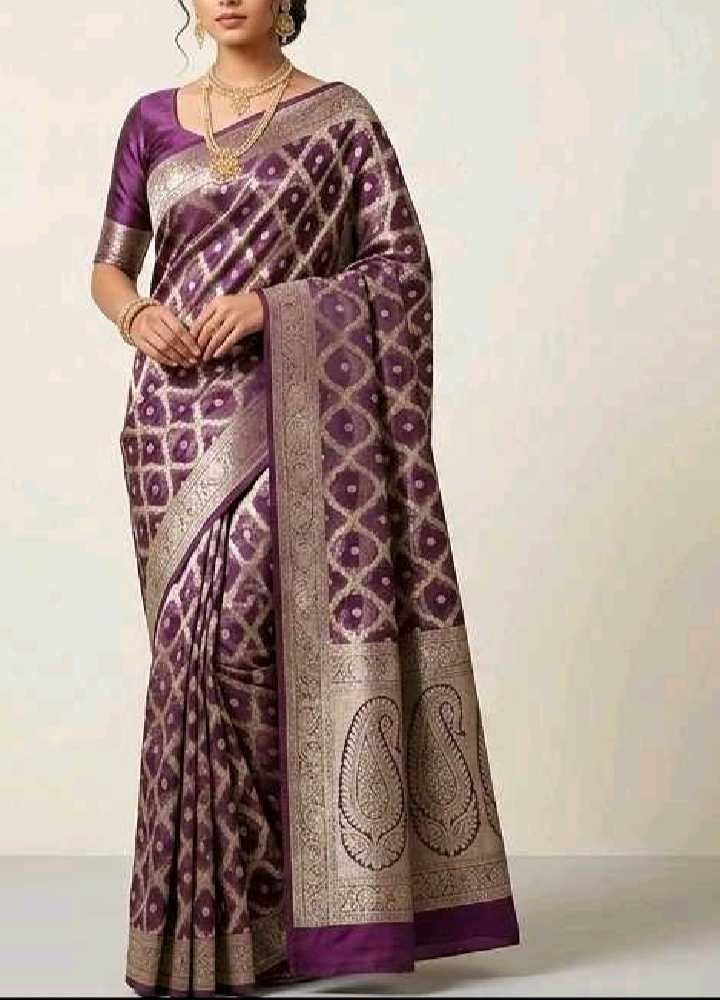 Elegant Purple Silk Saree