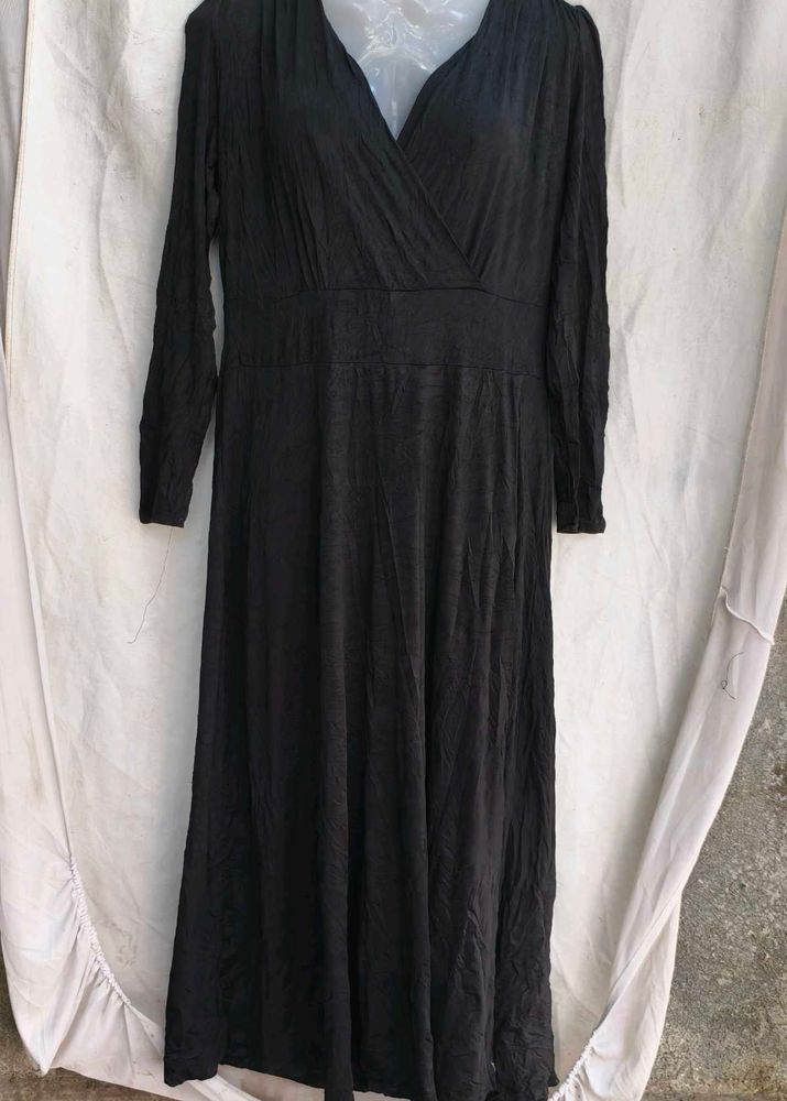 Classic Black Wrap Dress