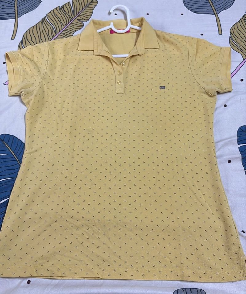 Cute Yellow Polka Dot Polo Shirt
