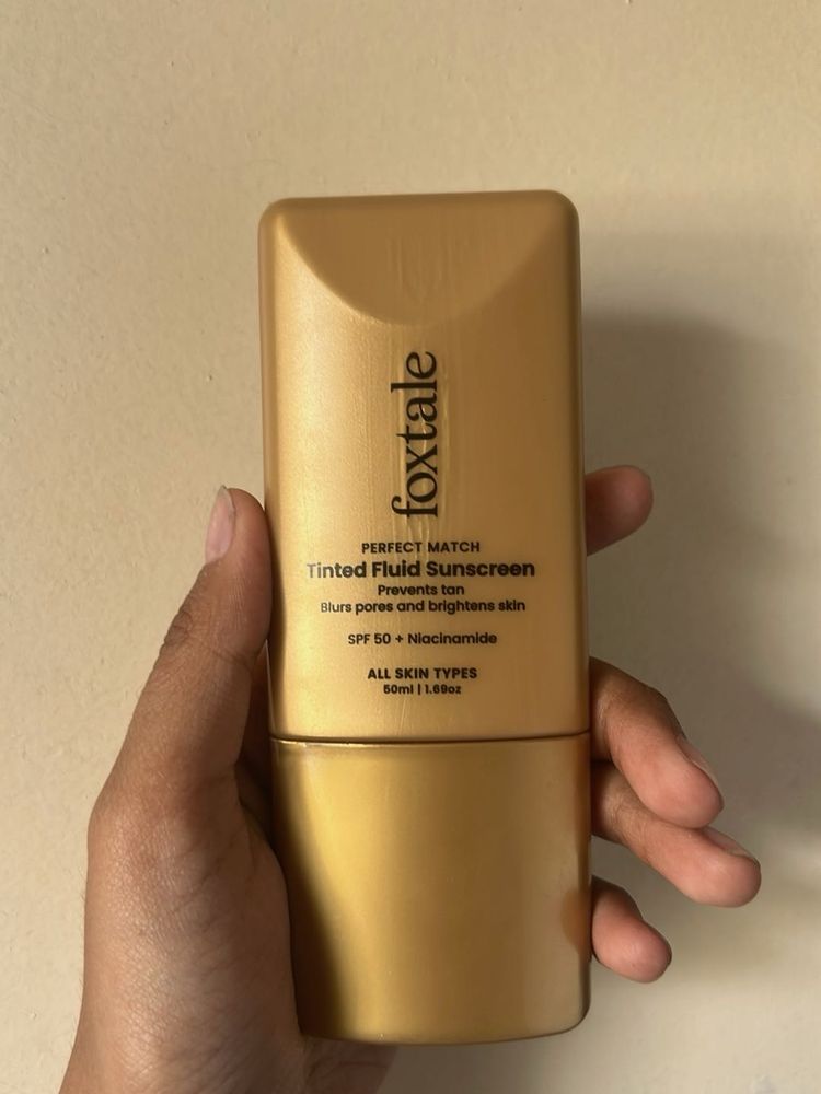 Foxtale Tinted Fluid Sunscreen SPF 50