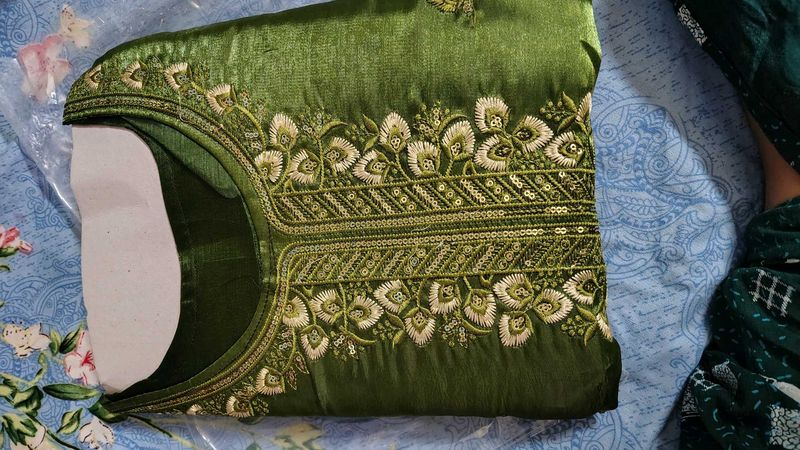 New Embroidered Silk Kurta Set