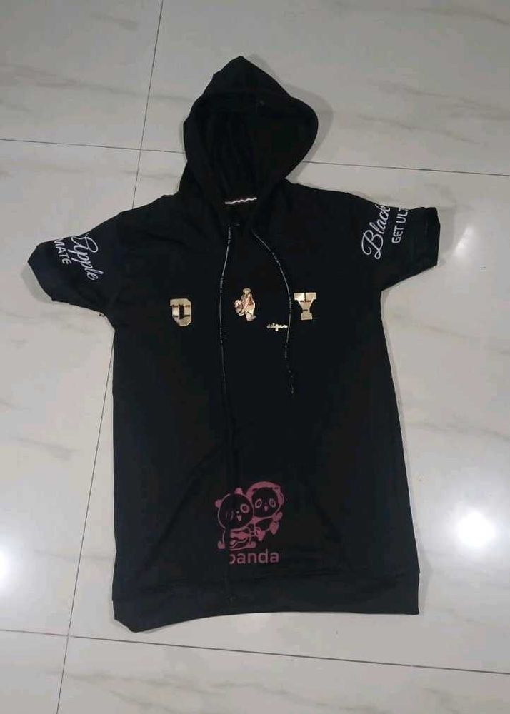 Black Graphic Hoodie