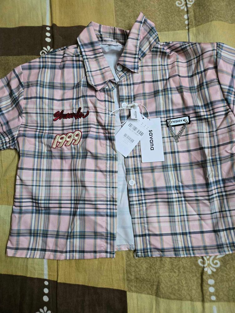 Trendy Plaid Button-Up Shirt