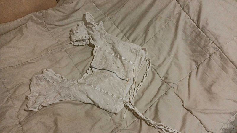 White Lace Corset Top